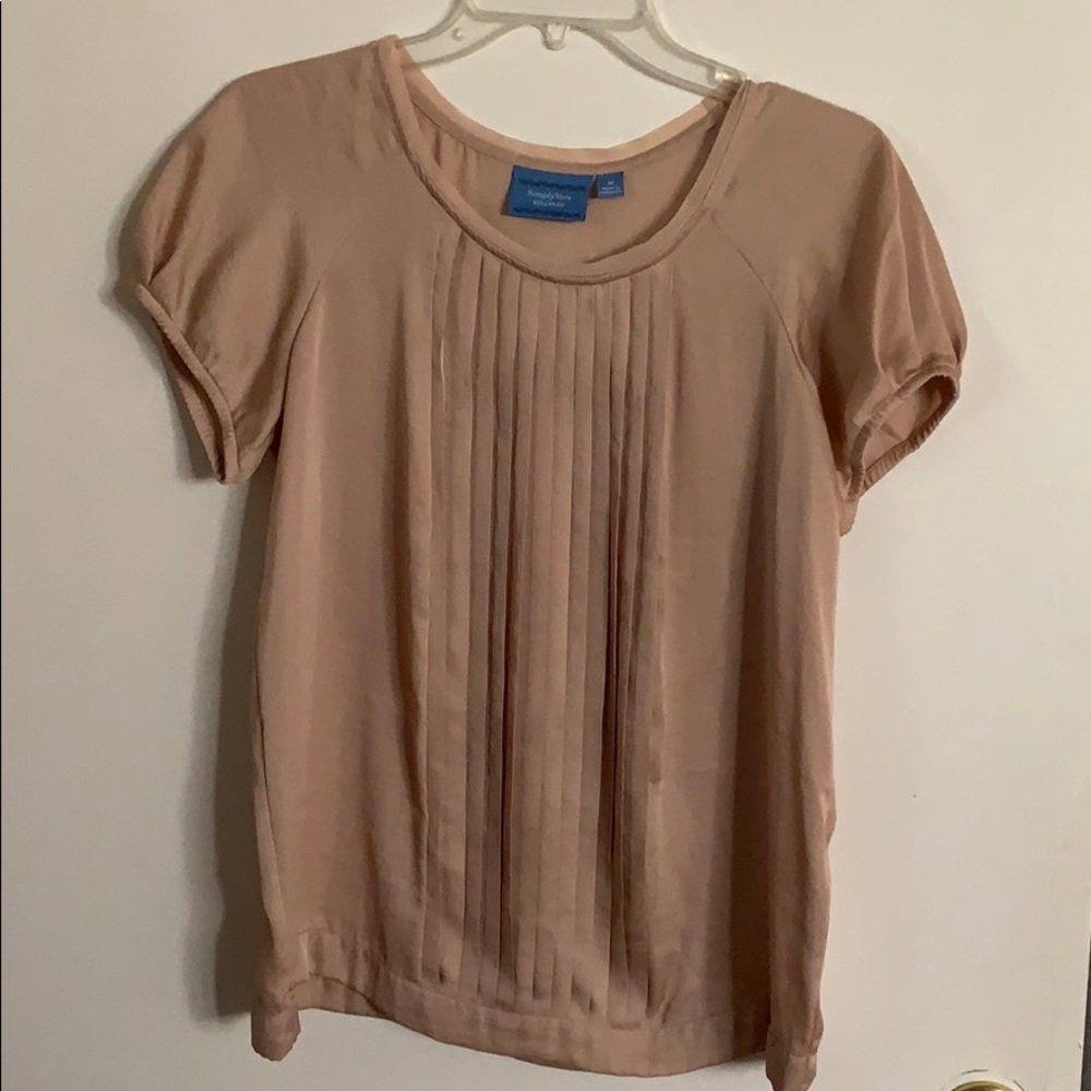 Blush silk top
